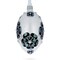 French Couturier Green Jeweled Pendant Necklace Glass Egg Christmas Ornament 4 Inches